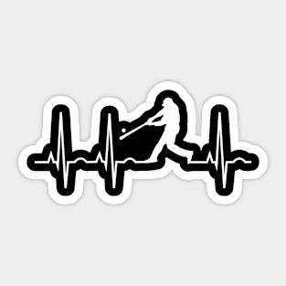 Baseball - Baseball Player Heartbeat Sticker